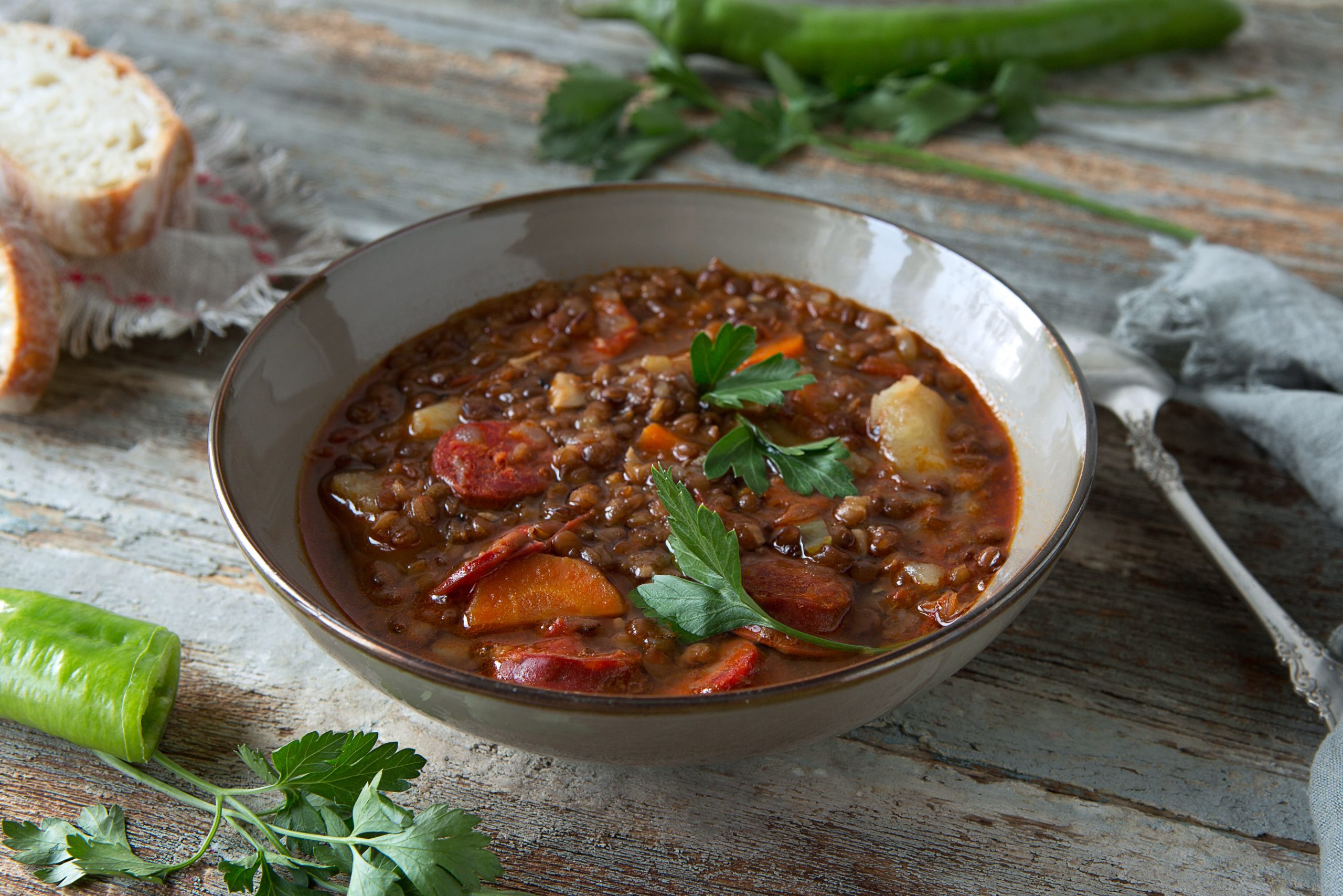 lentejas con chorizo