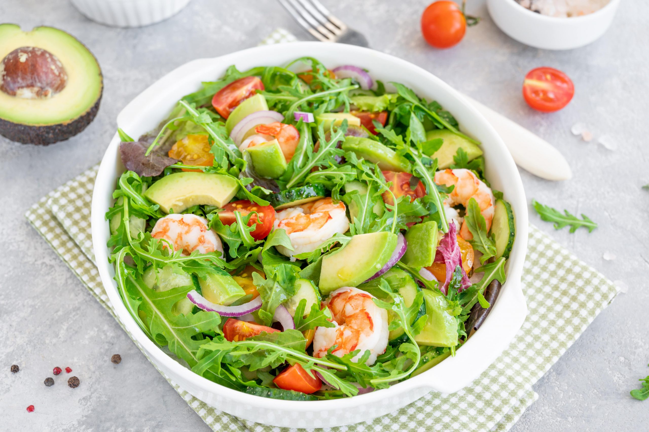 ensalada de gambas